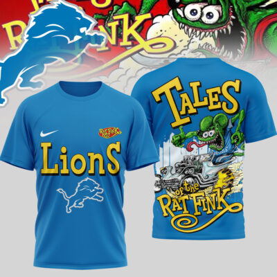 Detroit Lions | Premium NFL Rat Fink 3D Shirt