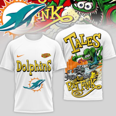 Miami Dolphins | Premium NFL Rat Fink 3D Shirt