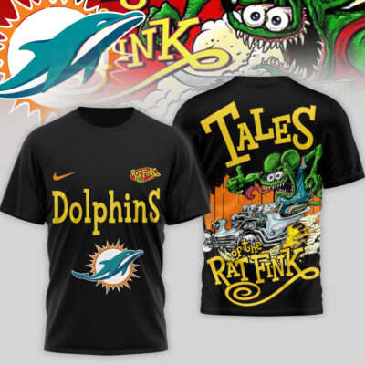 Miami Dolphins | Premium NFL Rat Fink 3D Shirt
