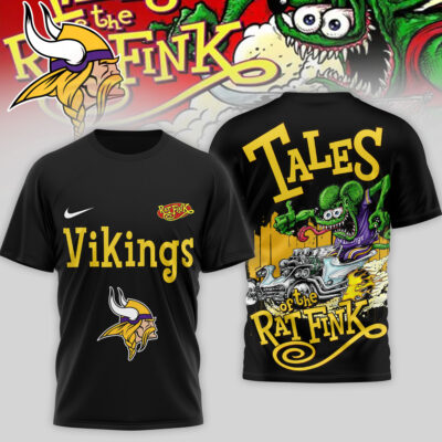 Minnesota Vikings | Premium NFL Rat Fink 3D Shirt
