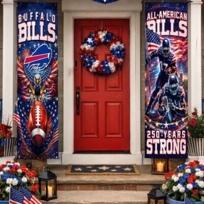 Buffalo Bills | Premium NFL 250th Anniversary Of America Independence Day Porch Sign