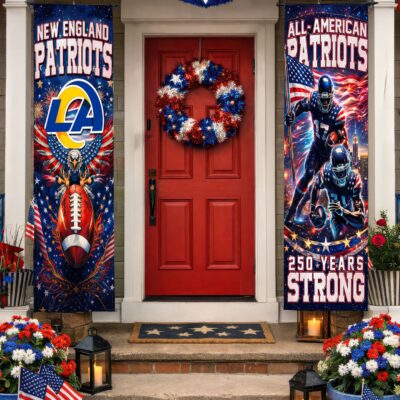 New England Patriots | Premium NFL 250th Anniversary Of America Independence Day Porch Sign