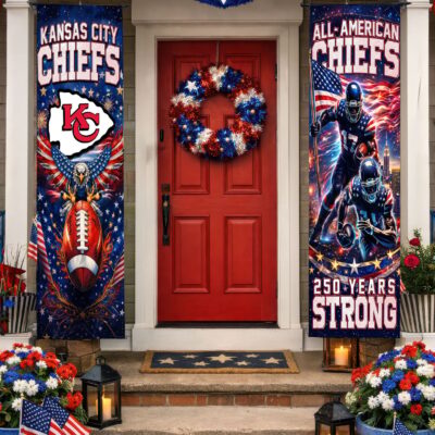 Kansas City Chiefs | Premium NFL 250th Anniversary Of America Independence Day Porch Sign - Default Title