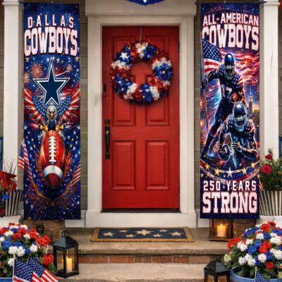 Dallas Cowboys | Premium NFL 250th Anniversary Of America Independence Day Porch Sign - Default Title