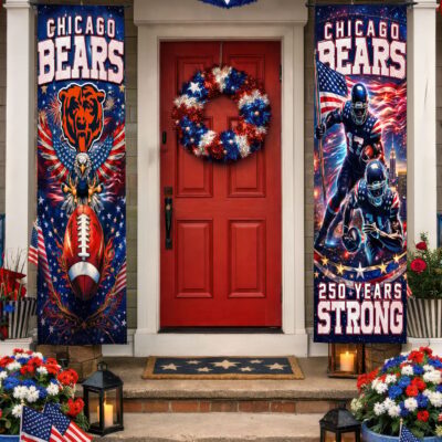 Chicago Bears | Premium NFL 250th Anniversary Of America Independence Day Porch Sign - Default Title