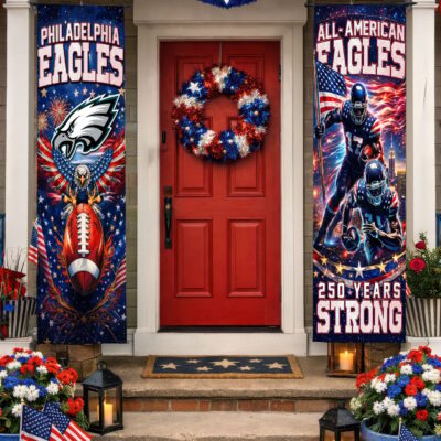 Philadelphia Eagles | Premium NFL 250th Anniversary Of America Independence Day Porch Sign