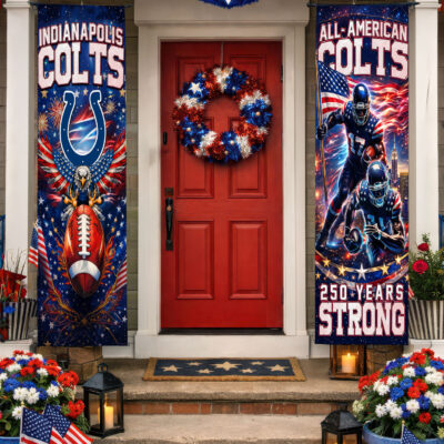 Indianapolis Colts | Premium NFL 250th Anniversary Of America Independence Day Porch Sign