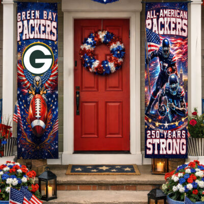 Green Bay Packers | Premium NFL 250th Anniversary Of America Independence Day Porch Sign