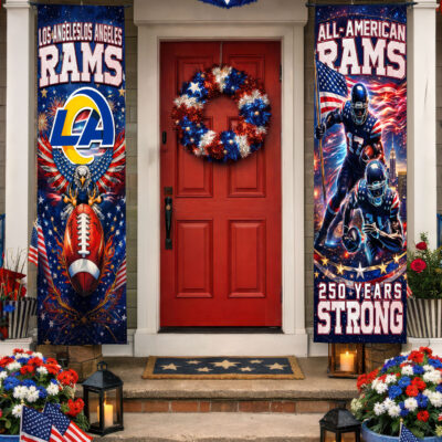 Los Angeles Rams | Premium NFL 250th Anniversary Of America Independence Day Porch Sign