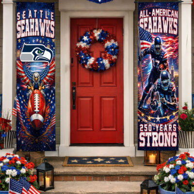 Seattle Seahawks | Premium NFL 250th Anniversary Of America Independence Day Porch Sign - Default Title