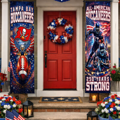 Tampa Bay Buccaneers | Premium NFL 250th Anniversary Of America Independence Day Porch Sign - Default Title