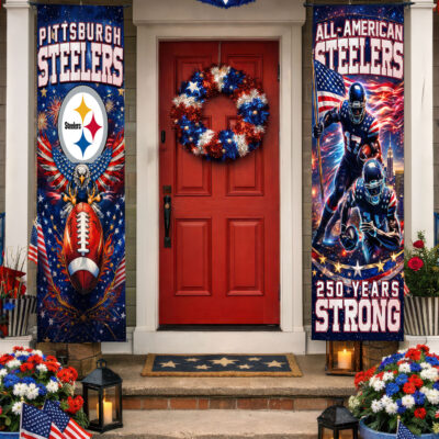 Pittsburgh Steelers | Premium NFL 250th Anniversary Of America Independence Day Porch Sign
