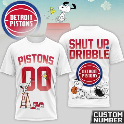 Detroit Pistons | Premium NBA Snoopy 3D Shirt