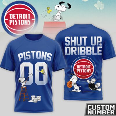 Detroit Pistons | Premium NBA Snoopy 3D Shirt