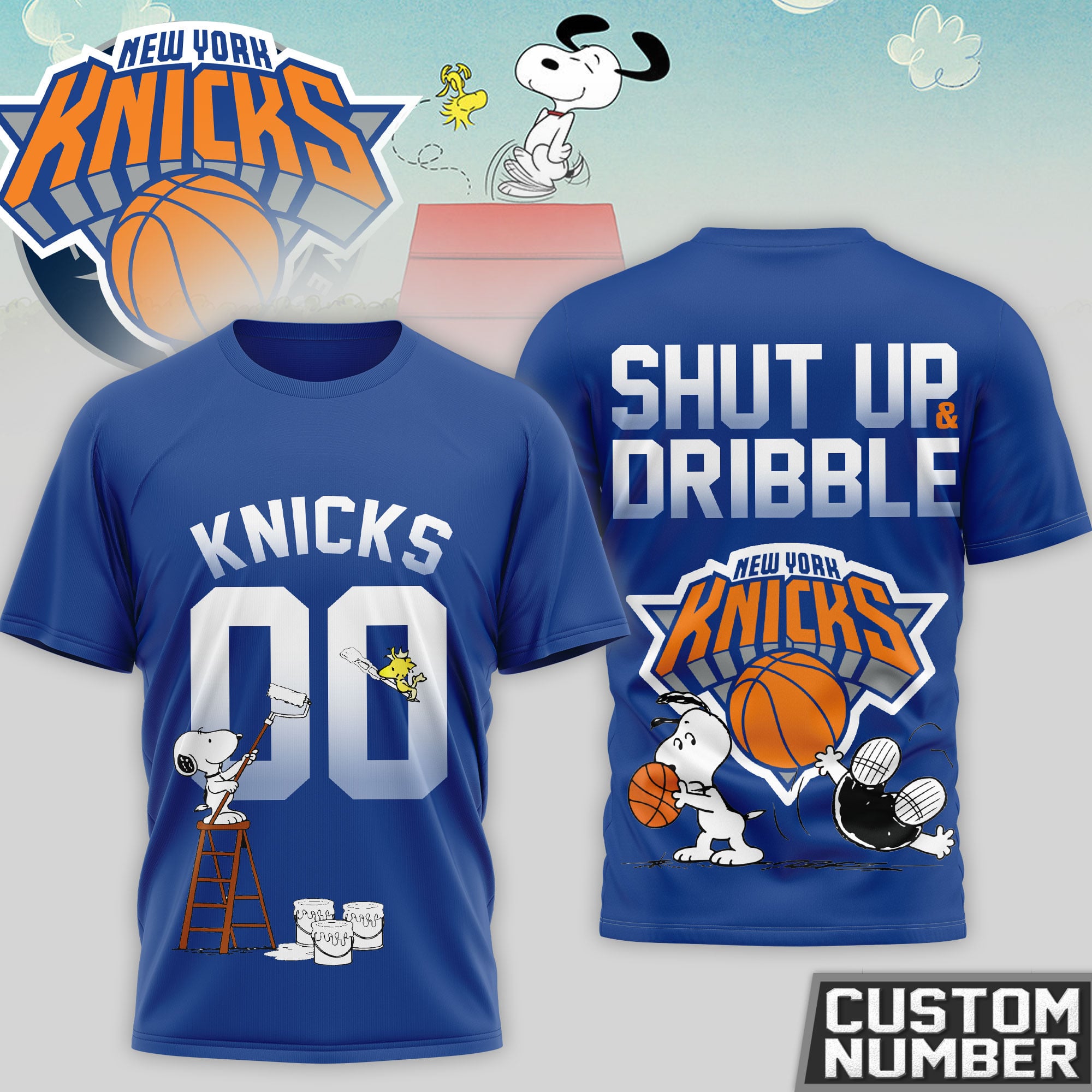 New York Knicks | Premium NBA Snoopy 3D Shirt - Image 2