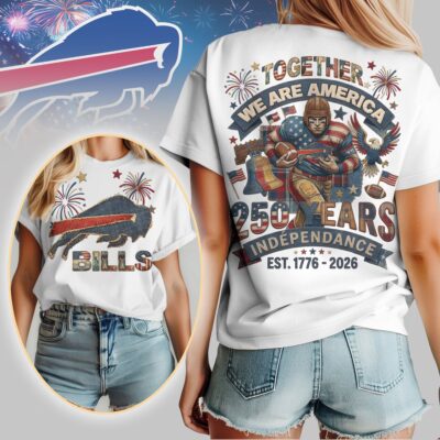Buffalo Bills | Premium NFL 250th Anniversary Of America Patchwork Women Shirt - XL
