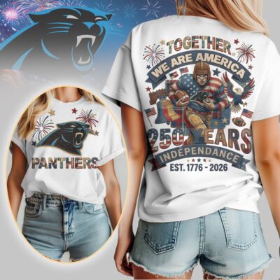 Carolina Panthers | Premium NFL 250th Anniversary Of America Patchwork Women Shirt