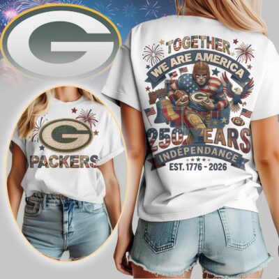 Green Bay Packers | Premium NFL 250th Anniversary Of America Patchwork Women Shirt