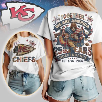 Kansas City Chiefs | Premium NFL 250th Anniversary Of America Patchwork Women Shirt