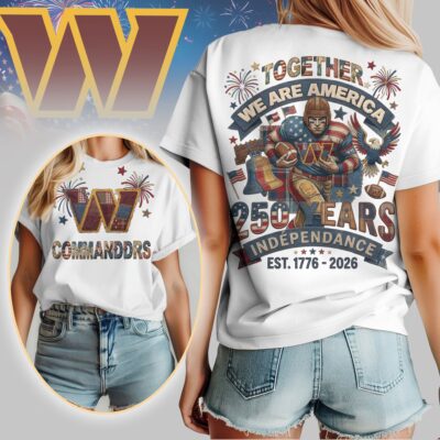 Washington Commanders | Premium NFL 250th Anniversary Of America Patchwork Women Shirt