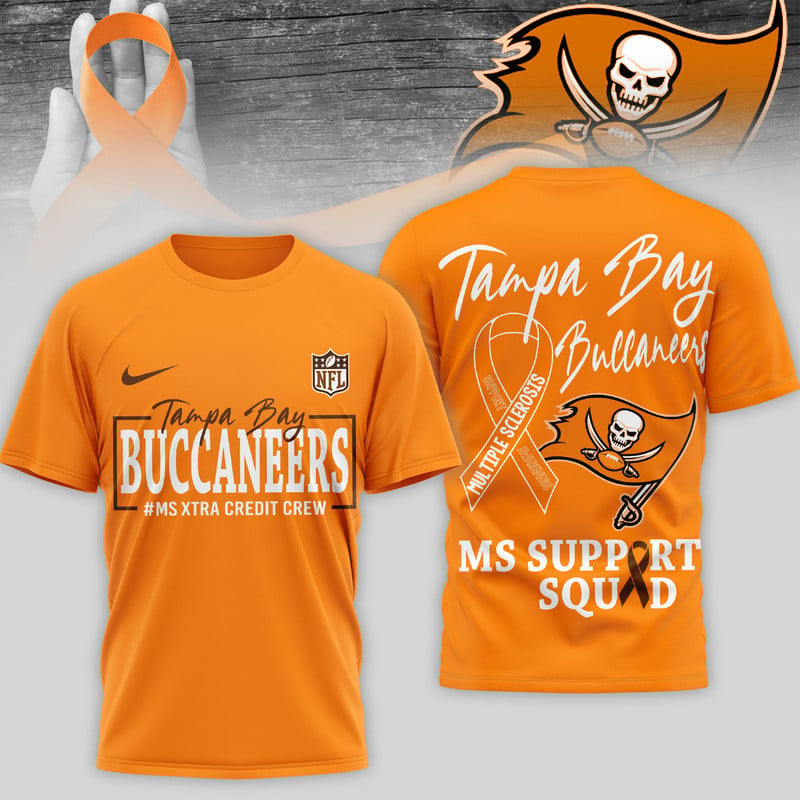 Tampa Bay Buccaneers | Premium NFL MS Support 3D T-Shirt