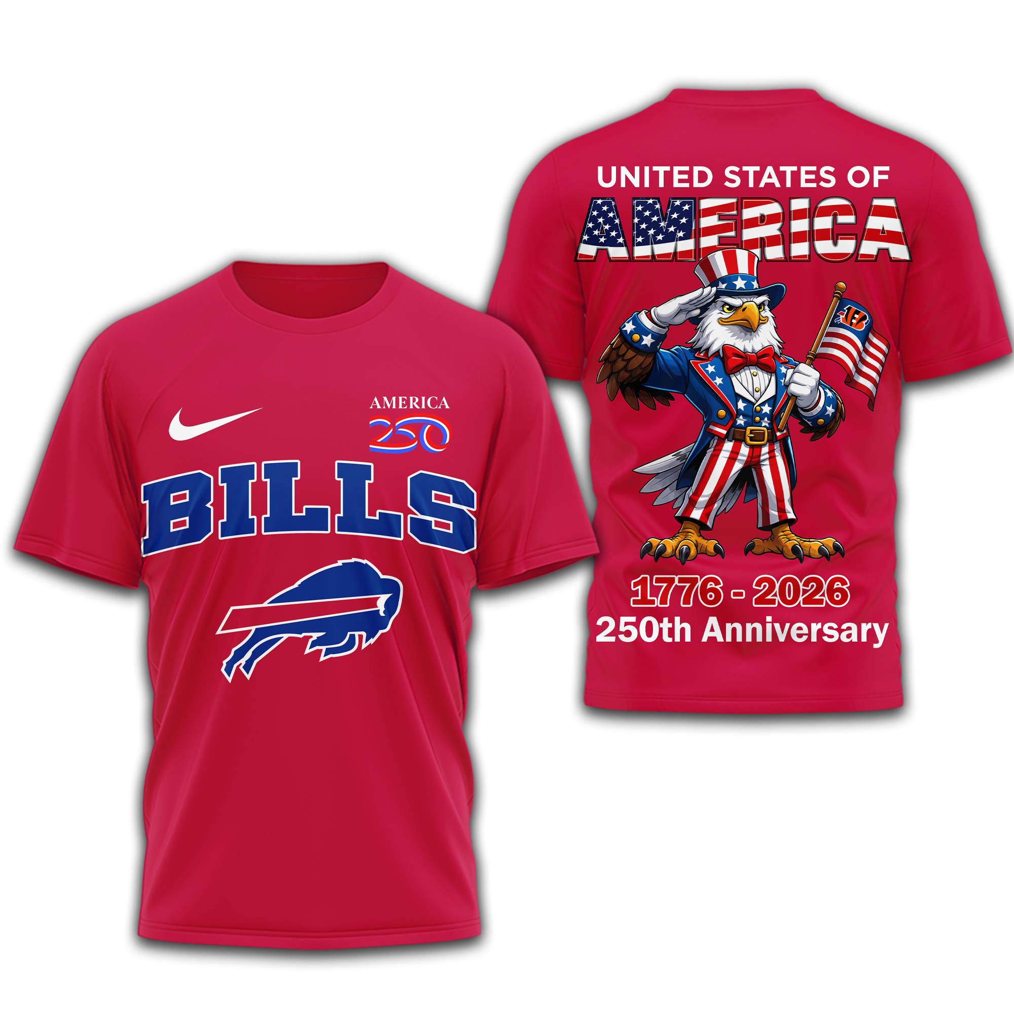 Buffalo Bills | Premium NFL American 250 3D Shirt - Image 4