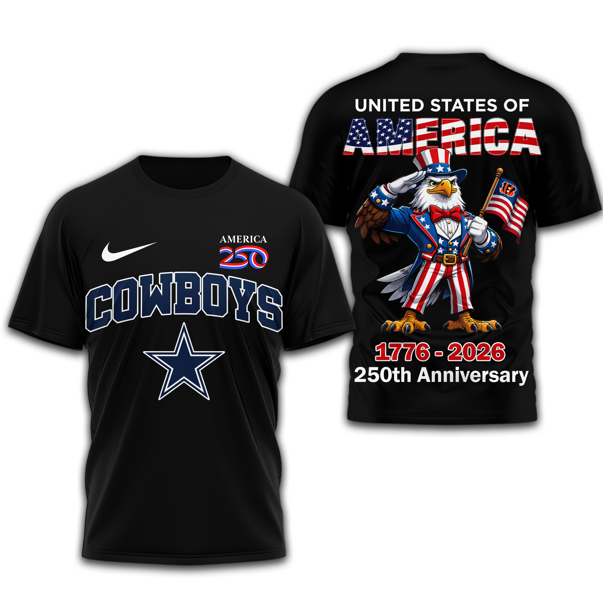 Dallas Cowboys | Premium NFL American 250 3D Shirt - Image 2