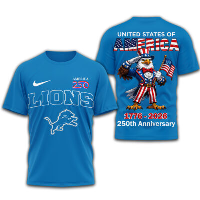 Detroit Lions | Premium NFL American 250 3D Shirt
