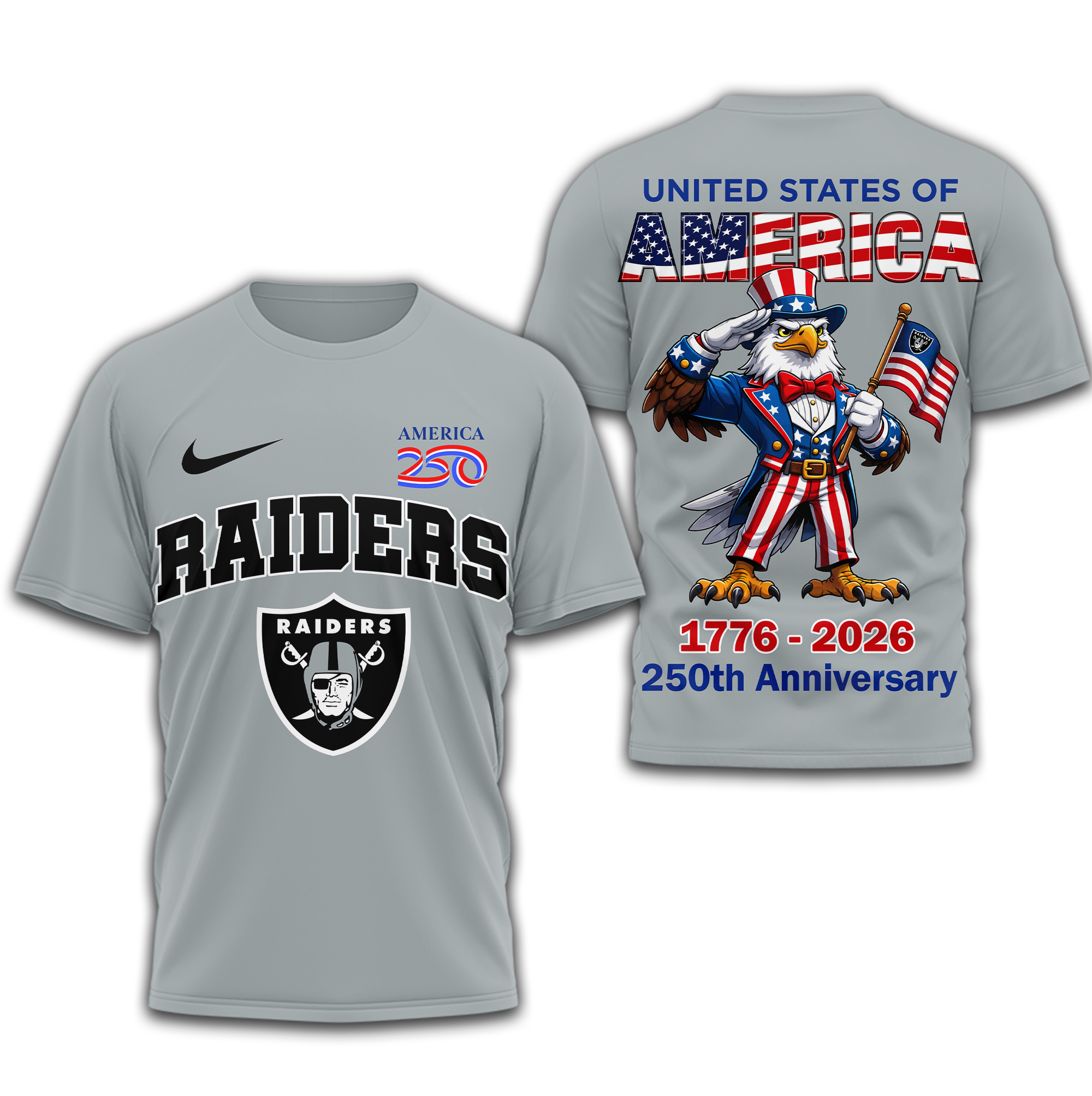 Las Vegas Raiders | Premium NFL American 250 3D Shirt - Image 3