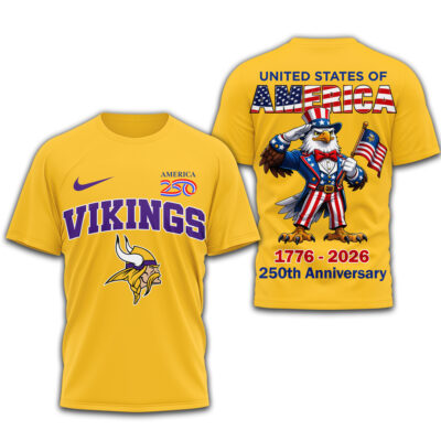 Minnesota Vikings | Premium NFL American 250 3D Shirt