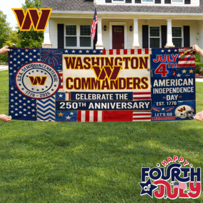 Washington Commanders | Premium NFL Patchwork America 250 Fabric Banner