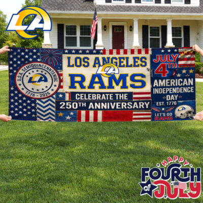 Los Angeles Rams | Premium NFL Patchwork America 250 Fabric Banner - 244x122cm