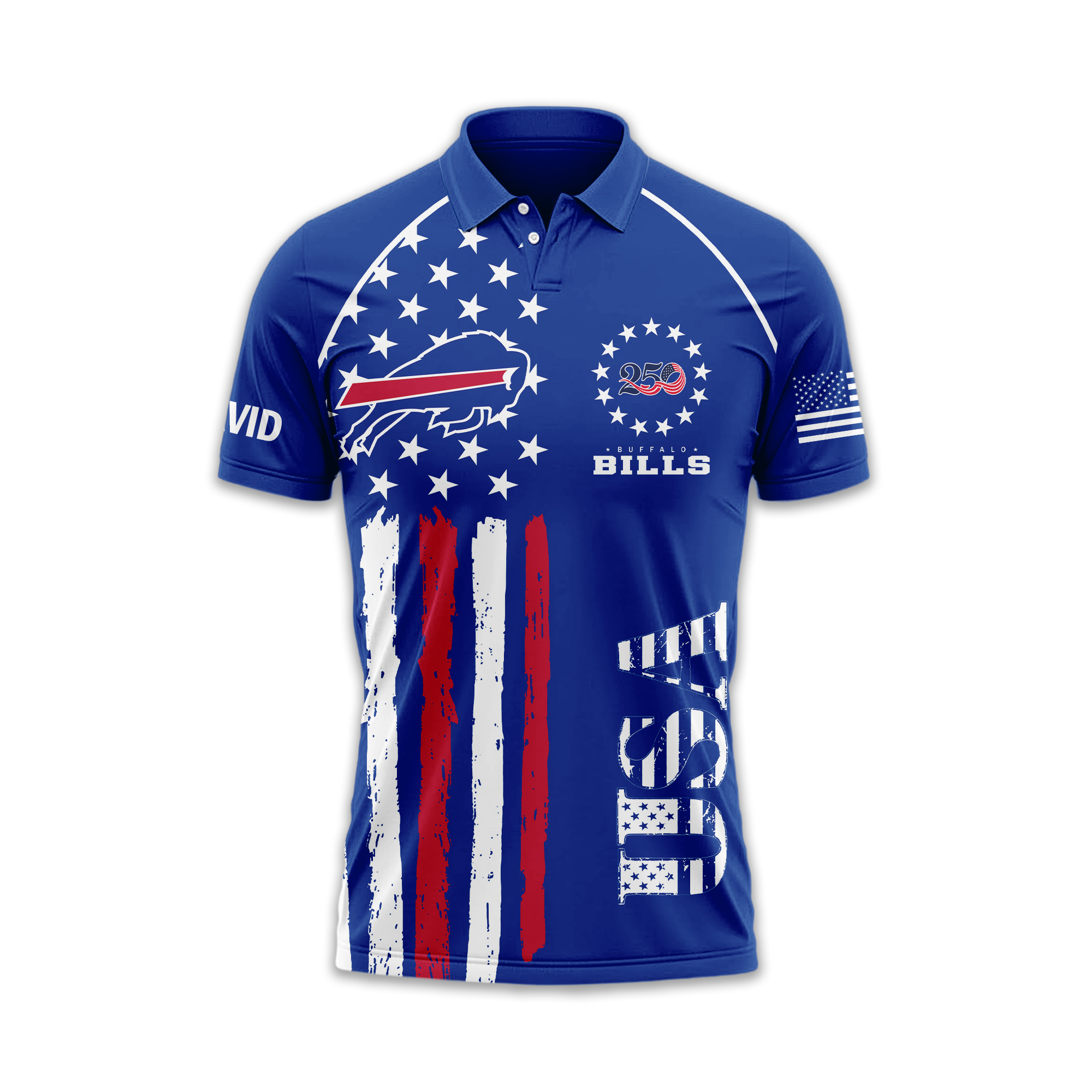 Buffalo Bills | Premium NFL American Semiquincentennial Polo Shirt - Image 4