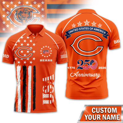Chicago Bears | Premium NFL American Semiquincentennial Polo Shirt