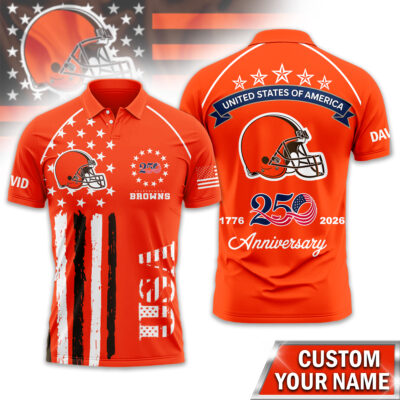 Cleveland Browns | Premium NFL American Semiquincentennial Polo Shirt