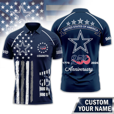 Dallas Cowboys | Premium NFL American Semiquincentennial Polo Shirt