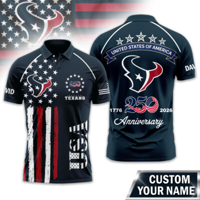 Houston Texans | Premium NFL American Semiquincentennial Polo Shirt