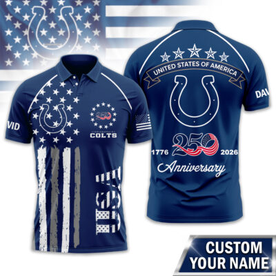 Indianapolis Colts | Premium NFL American Semiquincentennial Polo Shirt
