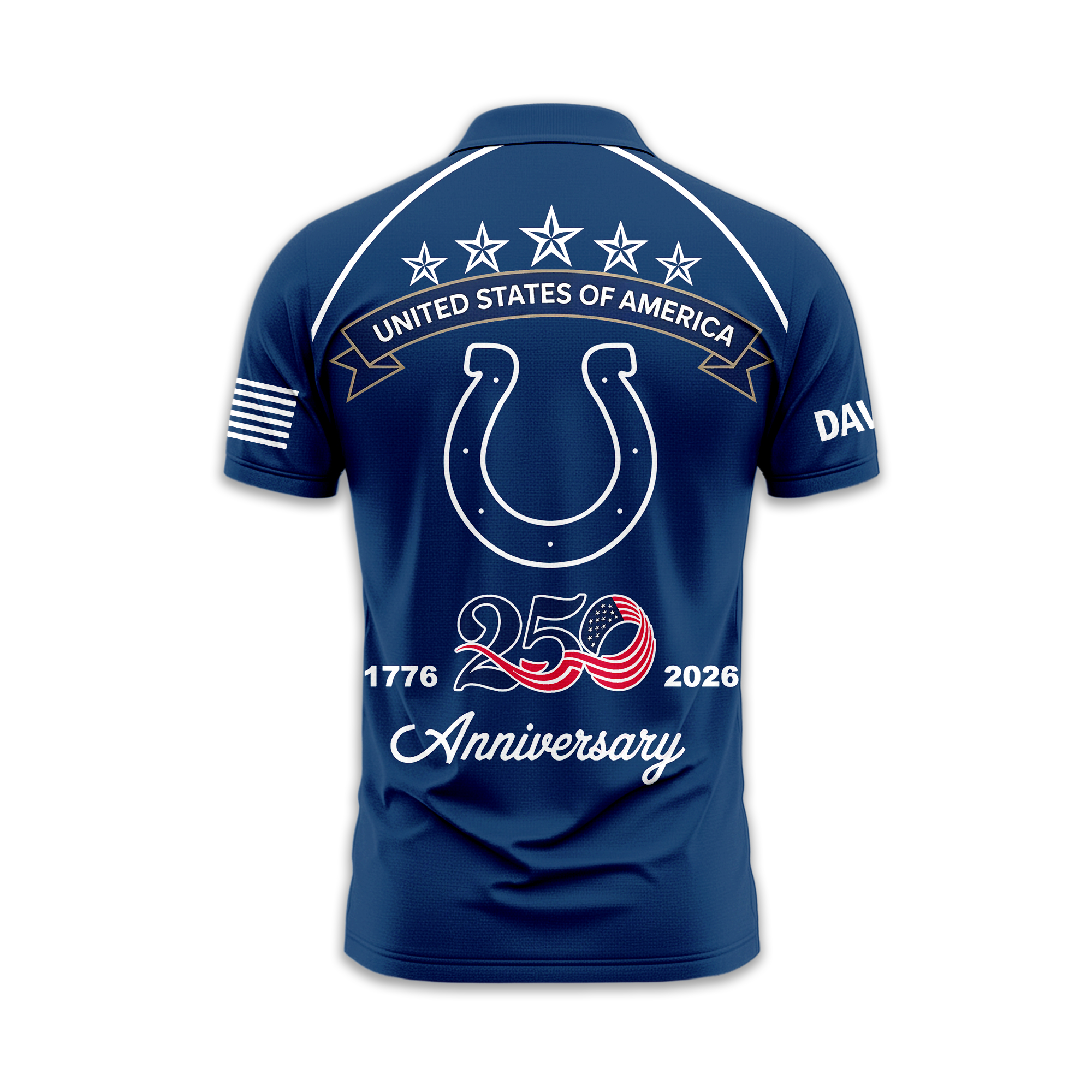 Indianapolis Colts | Premium NFL American Semiquincentennial Polo Shirt - Image 3