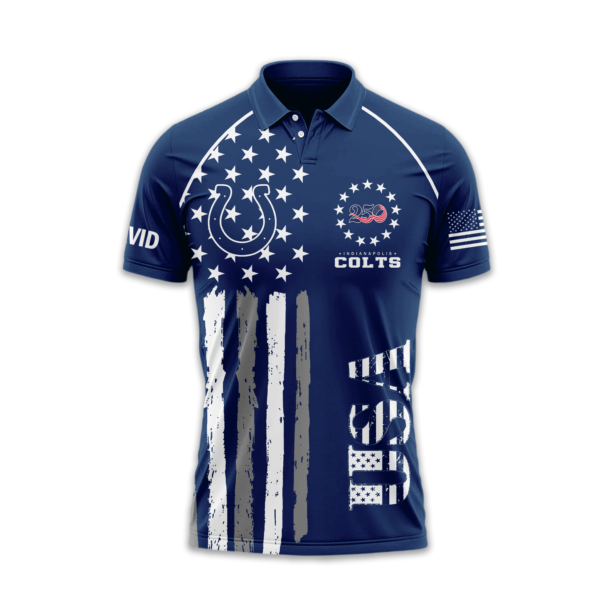 Indianapolis Colts | Premium NFL American Semiquincentennial Polo Shirt - Image 4