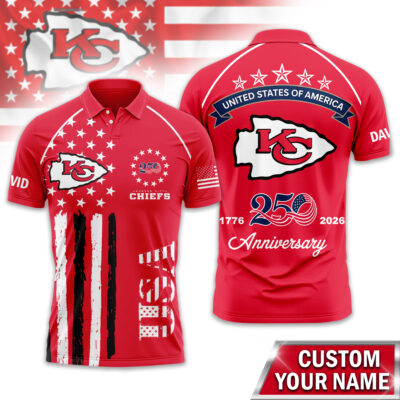 Kansas City Chiefs | Premium NFL American Semiquincentennial Polo Shirt