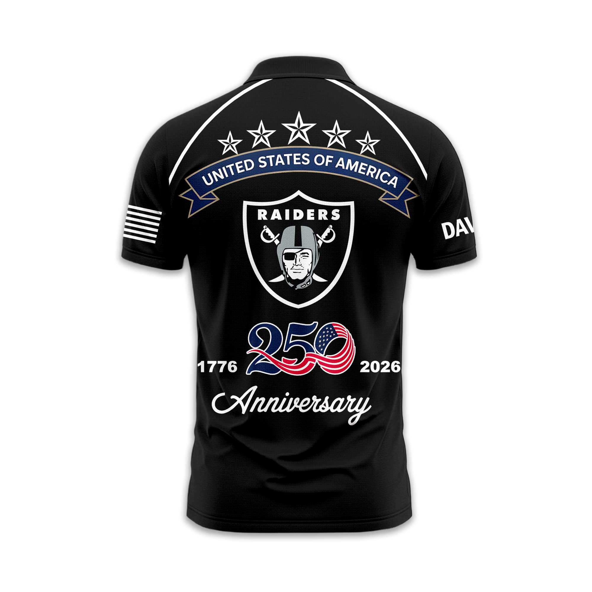 Las Vegas Raiders | Premium NFL American Semiquincentennial Polo Shirt - Image 3