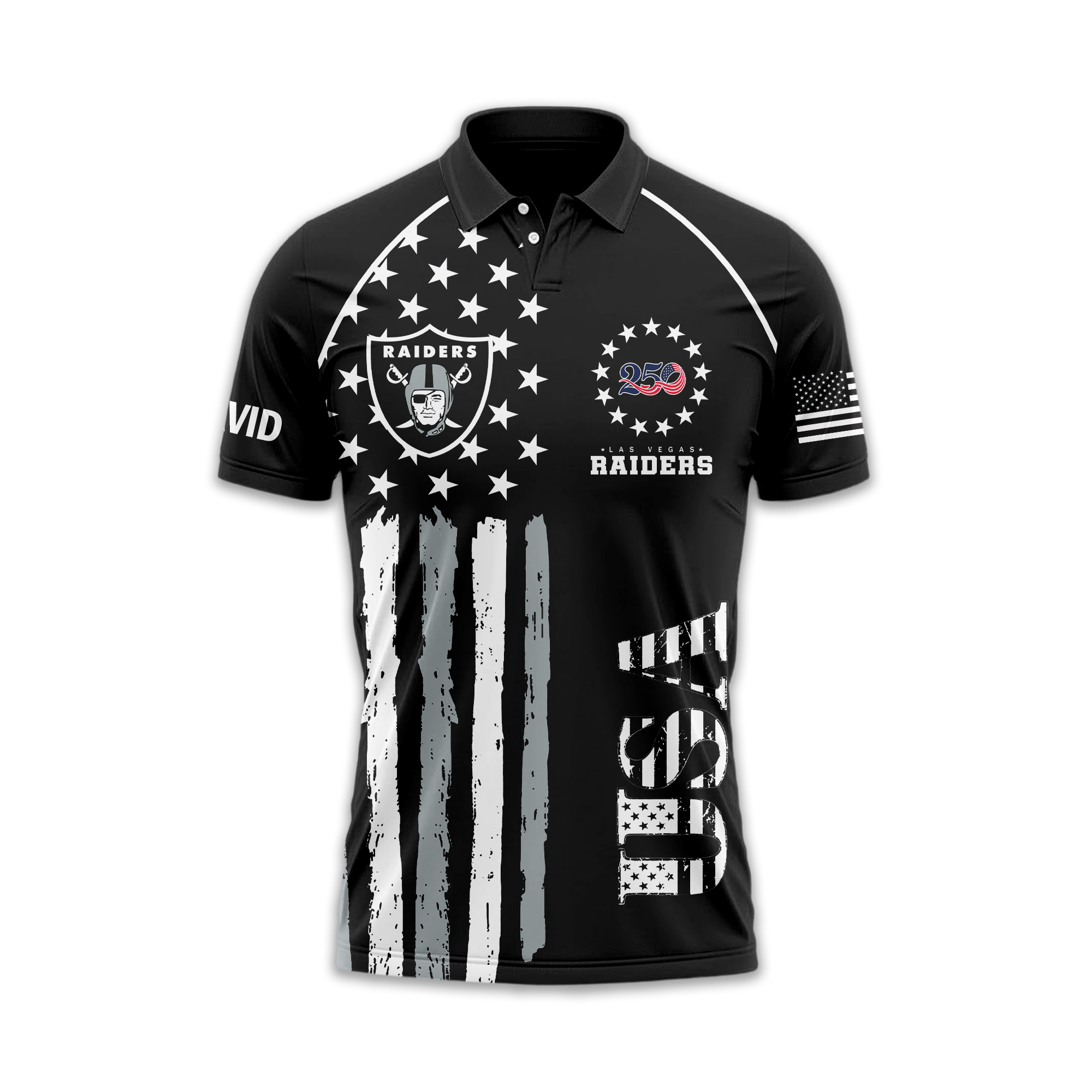 Las Vegas Raiders | Premium NFL American Semiquincentennial Polo Shirt - Image 4