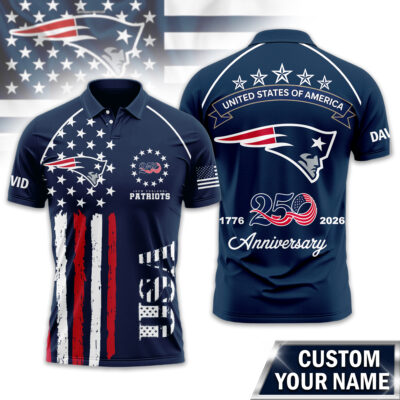 New England Patriots | Premium NFL American Semiquincentennial Polo Shirt