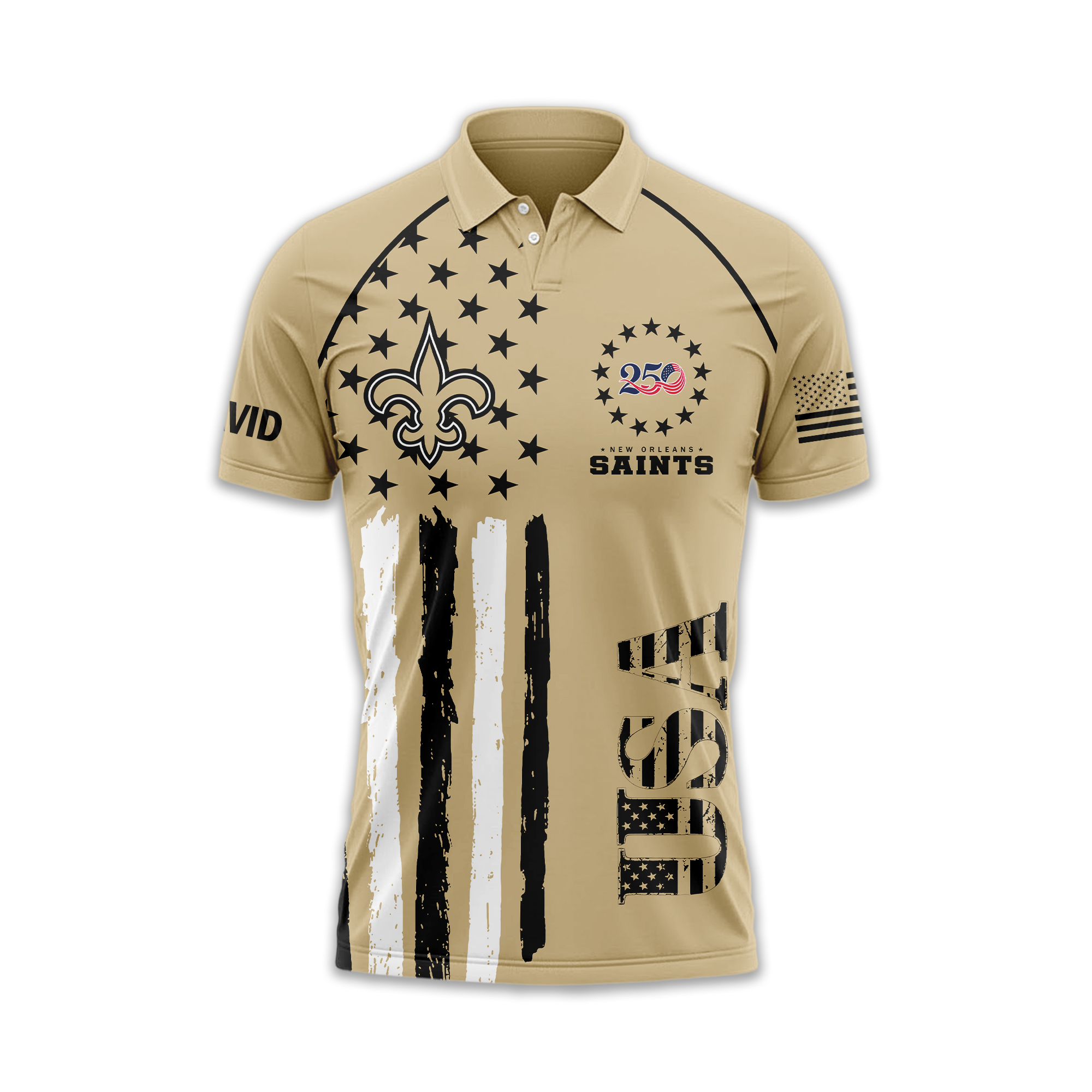 New Orleans Saints | Premium NFL American Semiquincentennial Polo Shirt - Image 4