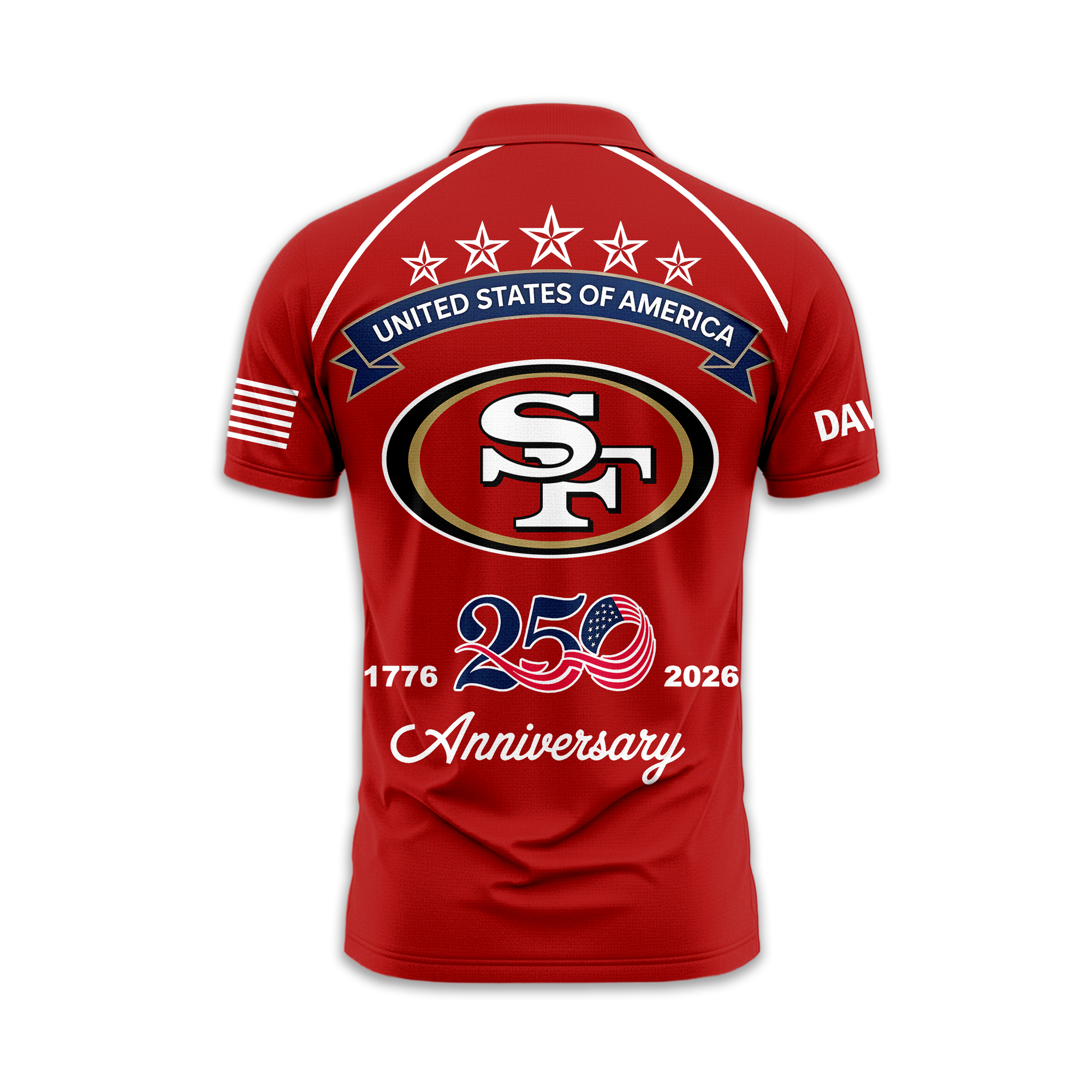 San Francisco 49ers | Premium NFL American Semiquincentennial Polo Shirt - Image 3