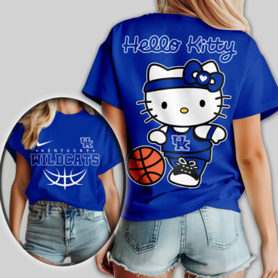 Kentucky Wildcats | Premium NCAA Hello Kitty Basketball Women Shirt