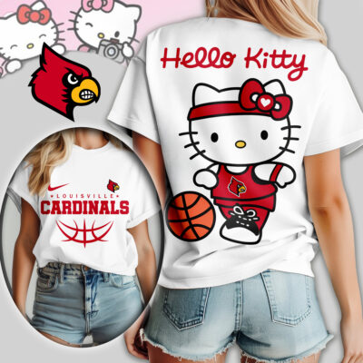 Louisville Cardinals | Premium NCAA Hello Kitty Basketball Women Shirt