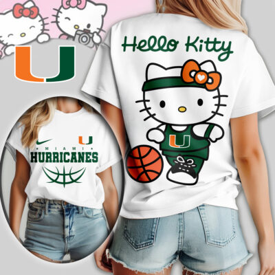 Miami Hurricanes | Premium NCAA Hello Kitty Basketball Women Shirt