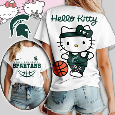 Michigan State Spartans | Premium NCAA Hello Kitty Basketball Women Shirt